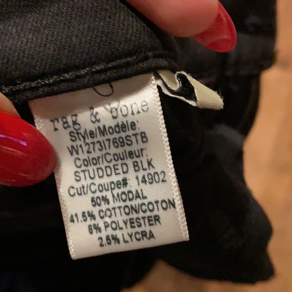 Rag & Bone size 28 skinny studded jean - Picture 4 of 4